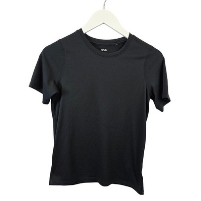 DSG Boys Black Performance Short Sleeve Shirt  L 14-16 Activewear Crew Neck /B63