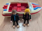 Vintage Playmobil Lot (Boat And 2 Figures)