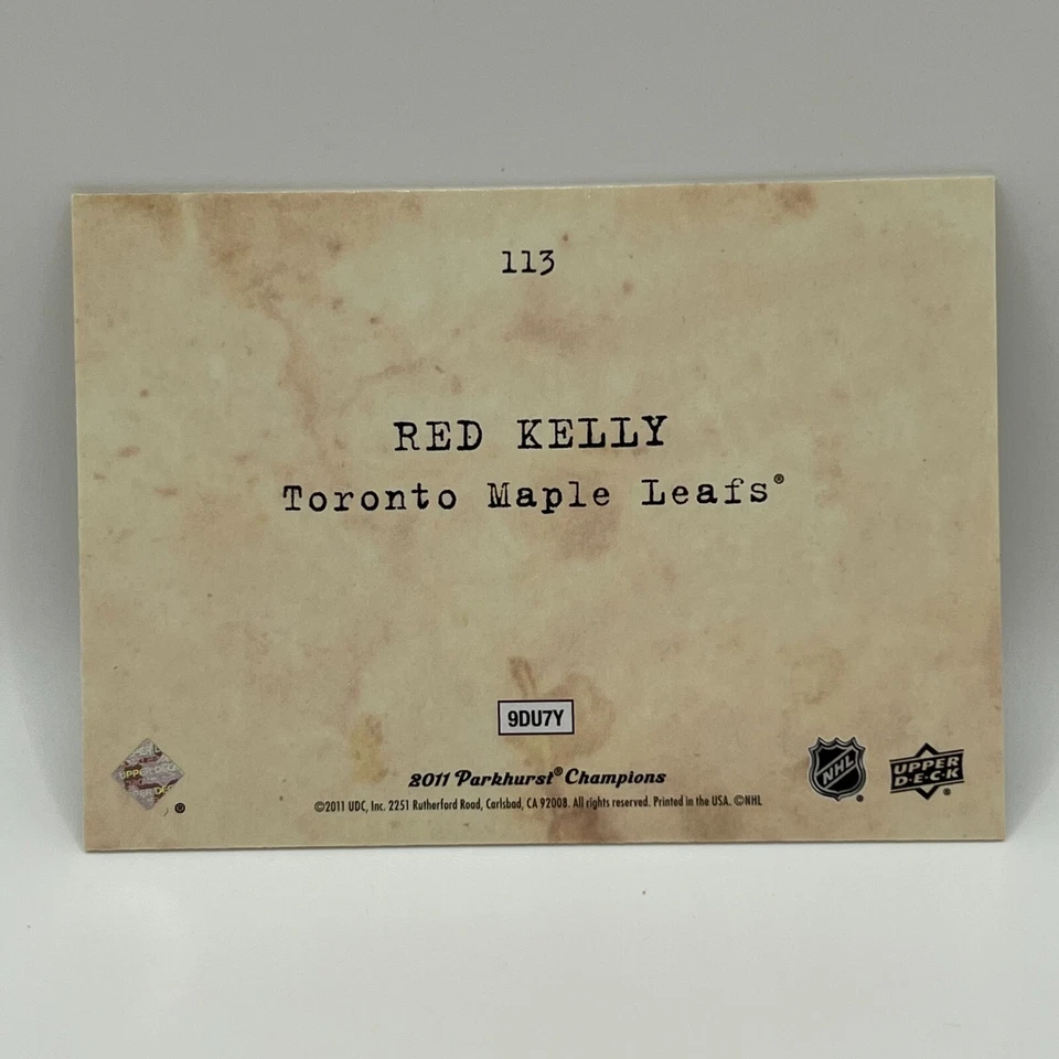 2011-12 Parkhurst Champions Wire Photos Red Kelly #113 - Image 2 of 2