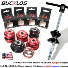Bike Semi Hidden Headset for 1-1/8" Tapered Straight Tube Fork 34/44/44-56mm