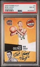 2009 Panini Monikers Bob Cousy INSCRIPTION Auto /25 PSA 8 NM-MT 