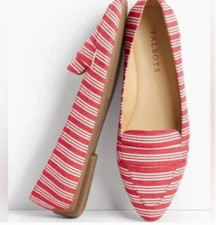 Talbots Francesca Driving Moccasins -Red/White Stripe Women's Size 6.5M