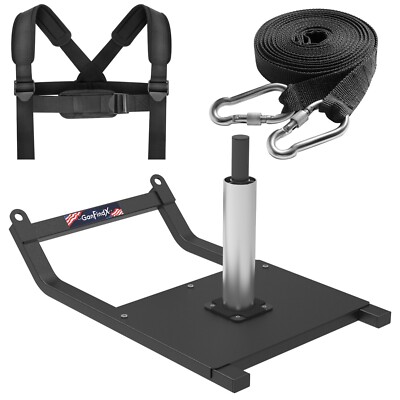 GanFindX Weight Sled, Workout＆Fitness Strength Training Sled-1''＆2'' Weight Plates