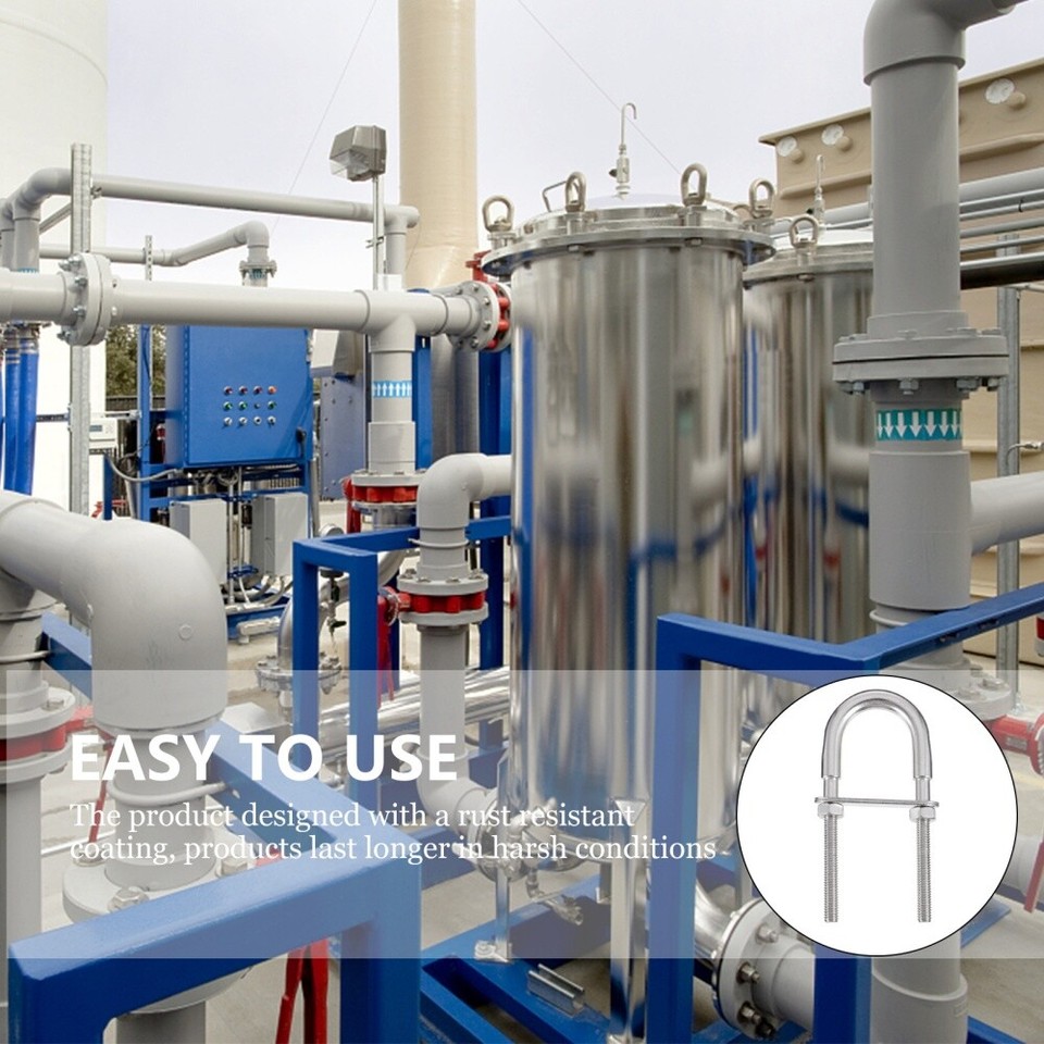 2 Pcs Hardwares Accessories Ubolt Pipe Clamp Marine Grade Bolts eBay