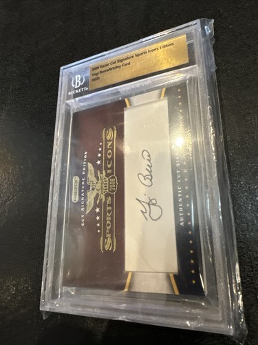 Yogi Berra & Whitey Ford 2009 Razor Cut Signature Sports Icons Dual Auto /25 BGS - Picture 2 of 6