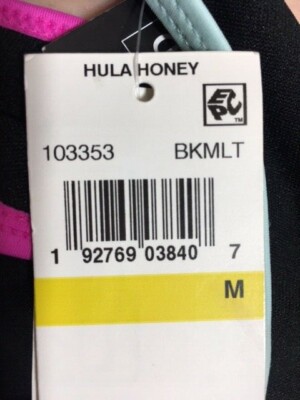 アール Women's NWT Hula Honey Colorblocked Trimmed Cheeky Hipster Multi