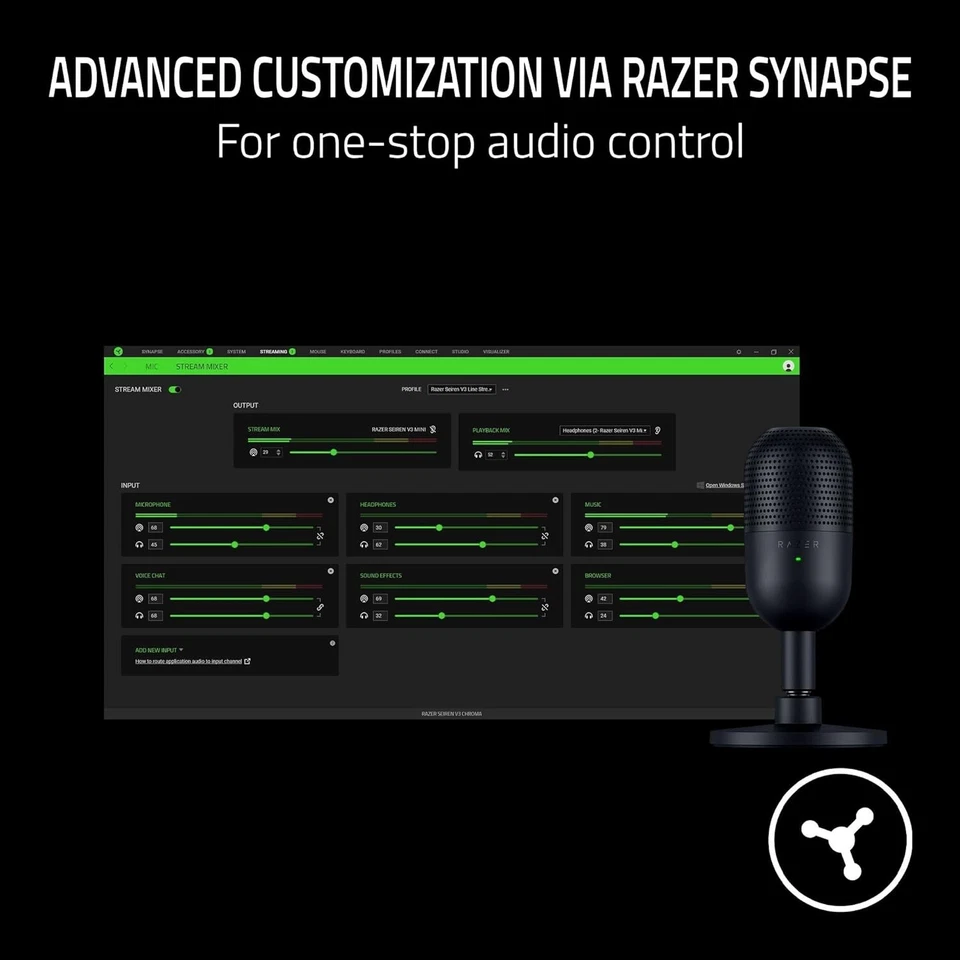 Razer Seiren V3 Mini Ultra Compact USB Microphone Game Live Recording Studio NEW - Bild 4 von 4
