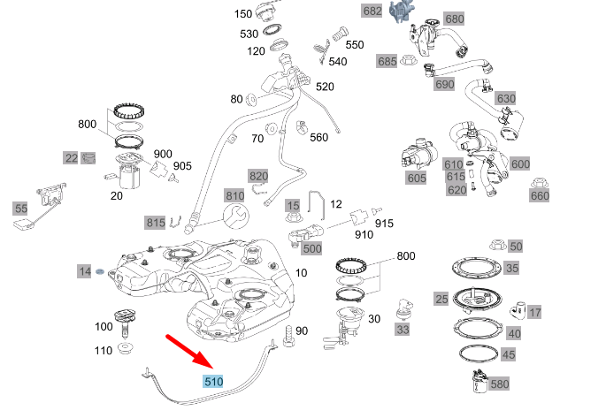 Neu MERCEDES-BENZ ML W164 Kraftstofftank-Spannband A1644700340 Original
