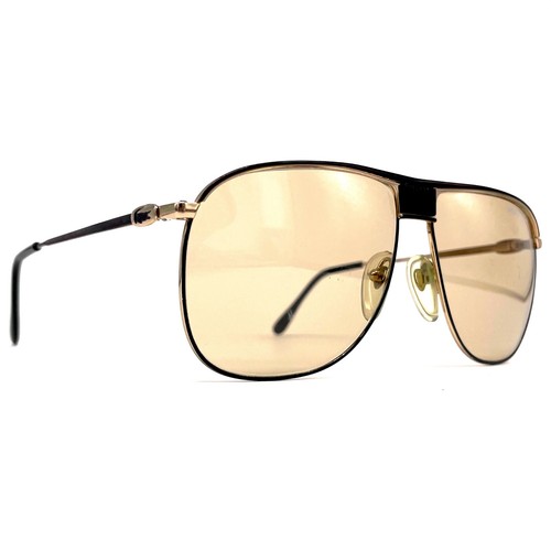 Vintage LACOSTE 171 "BLACK/GOLD" sunglasses - France 90's - Photocromic - Large - Bild 7 von 8