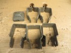  METAL FENCE POST HARDWARE 3 BRACKETS 2 GATE HINGE BRACKETS 1 CAP 2" X 2" 