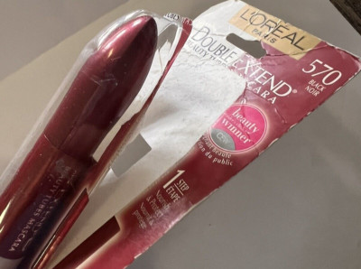 L'OREAL Double Extend Beauty Tubes Mascara  #570 Black, Open Packaging