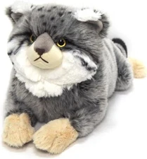 New Sun Lemon P-8422 Animal knee cat stuffed toy S Pallas's cat H16 W19 D41cm