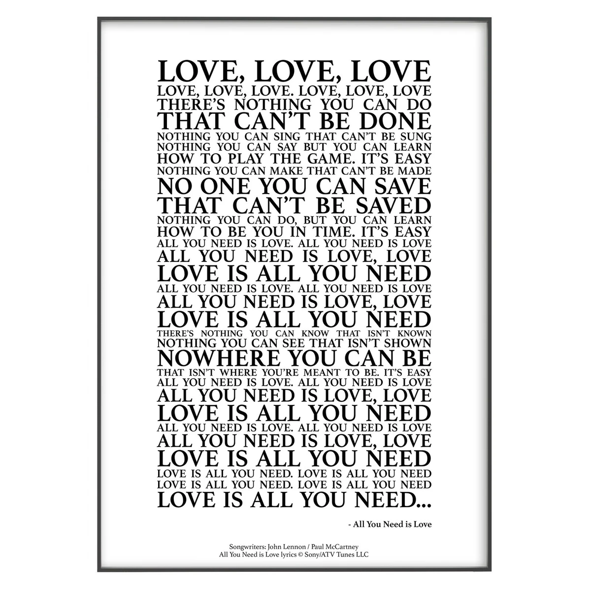 The Beatles – All You Need Is Love Lyrics