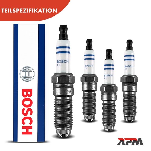 Patch (Aufnäher) XL Bosch Spark Plugs - Motif Bougies Allumage Rétro, Allemand