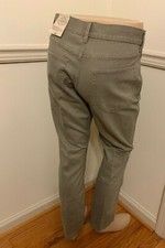 NWT MEN  s St. John  s Bay Pant Flat Front Straight Fit Khaki Ribbed Pattern 32x32