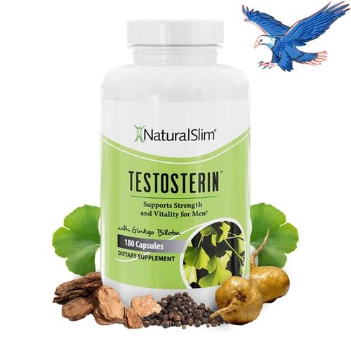 NaturalSlim Testosterin Men's Multivitamins Testosterone Booster 180 capsules