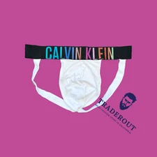 Calvin Klein CK men white intense power PRIDE  jockstrap underwear M L XL 2XL