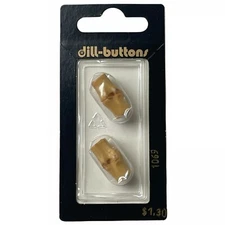 Buttons Toggle Brown Faux Bamboo 3/4" 1-Hole 2-Pk 20MM Vintage Dill 1069 Germany