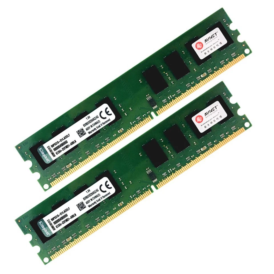 8GB Kit 4x 2GB KVR800D2N6K2/4G DDR2 800MHz DIMM Desktop intel RAM For Kingston - Image 4 of 4