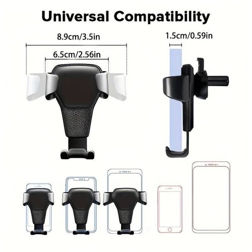 UK Universal Mobile Car Phone Holder Air Vent Gravity Design Mount Cradle Stand - 第 4/8 張圖片