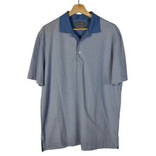 Daniel Cremieux Signature Collection Pima Performance Blue Stripe Polo L