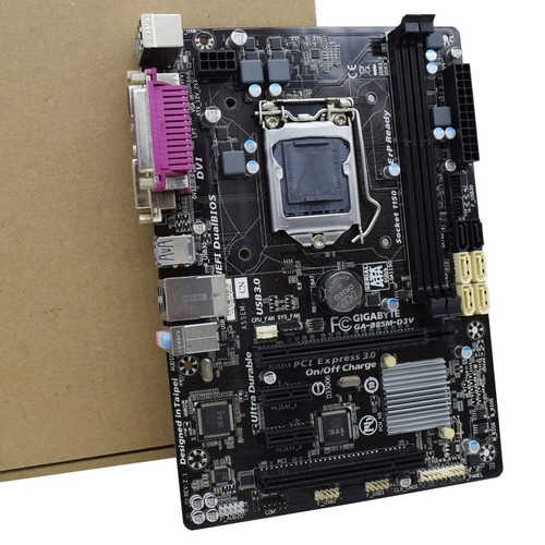 Gigabyte GA-B85M-D3V Motherboard M-ATX Intel B85 LGA1150 DDR3 SATA2/3 DVI-D VGA - Picture 3 of 9