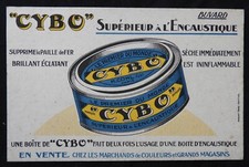 Buvard publicitaire ancien CYBO (encaustique)   #A