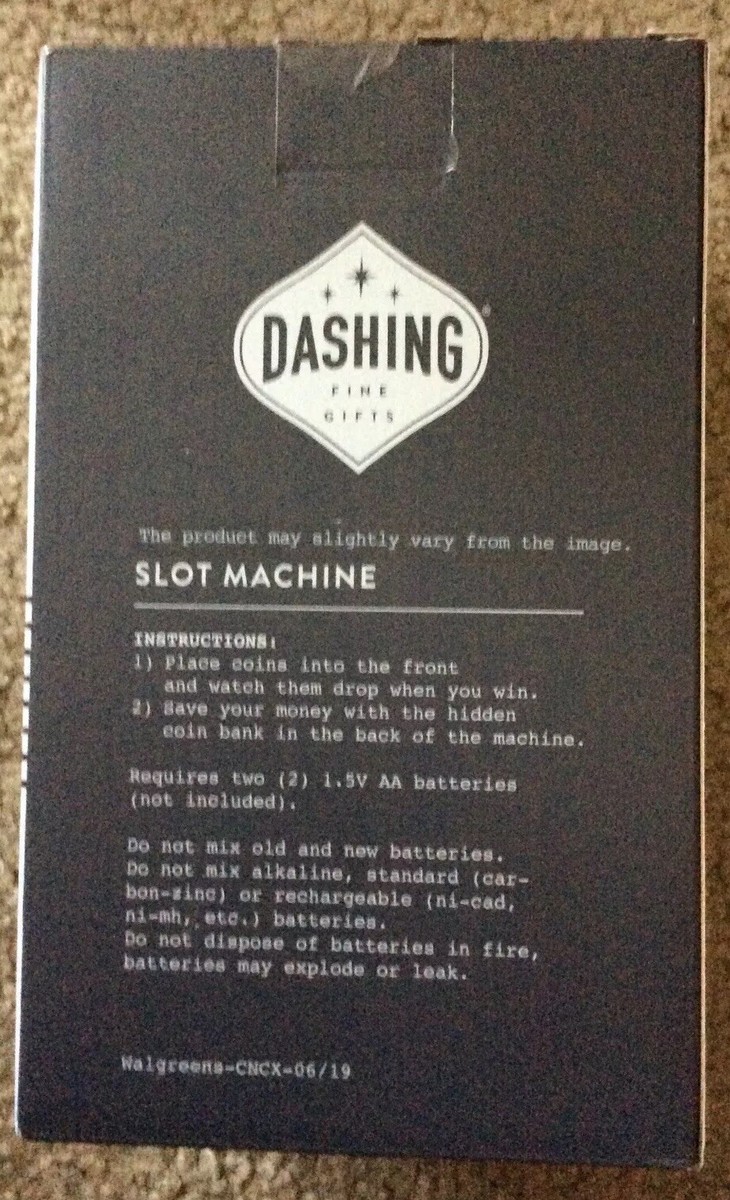 New Dashing Fine Gifts Slot Machine With Hidden Coin Bank In Back | eBay UK