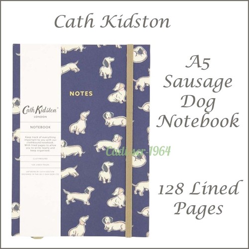 Cath Kidston Sausage Dog A5 Notebook 128 Lined Pages NEW Dachshund Note Book - Picture 11 of 24