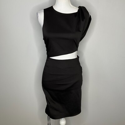 ZARA Cut Out Ruched Side Mini Black Dress Women Size XS Sleeveless | eBay ZARA Cut Out Ruched Side Mini Black Dress Women Size XS Sleeveless | eBay