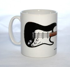 Guitar Mug. Eric Clapton's Fender Stratocaster Blackie guitar Illustration.