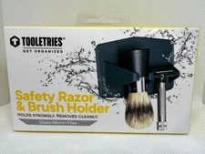 Tooletries The MAVERICK Razor & Brush Holder - Grips to Glass,Mirror,& Tile