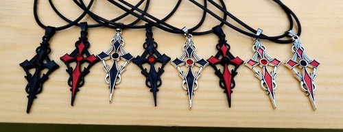 Handmade Stainless Steel Gothic Cross Necklace Goth Pendant Amulet - Picture 2 of 2