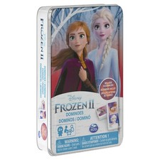 Disney Frozen 2 Dominoes Game Set in Storage Tin, for Families and Kids