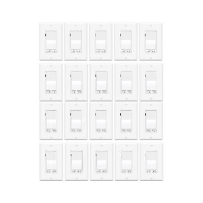 2-30PK Single Pole/3-Way WiFi Smart Dimmer Light Switch for 300W LED CFL Light