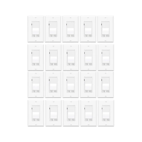 2-30PK Single Pole/3-Way WiFi Smart Dimmer Light Switch for 300W LED CFL Light