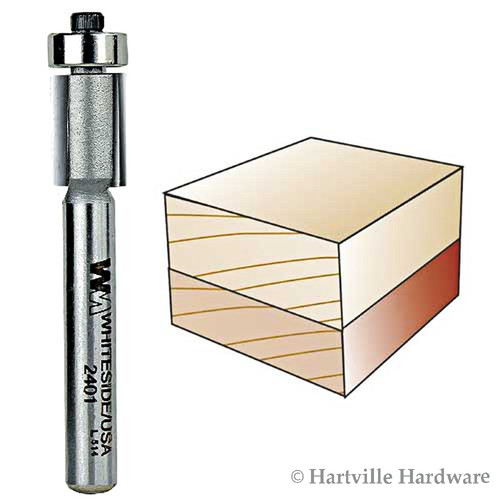 Whiteside 2401 Flush Trim Bit - 1/4" SH X 3/8" CD X 1/2" CL