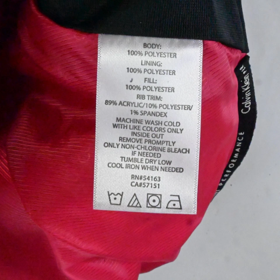 Calvin Klein Medium Red Performance Zip Up Quilted Puffer Warm Winter Fall Vest - Image 3 of 4