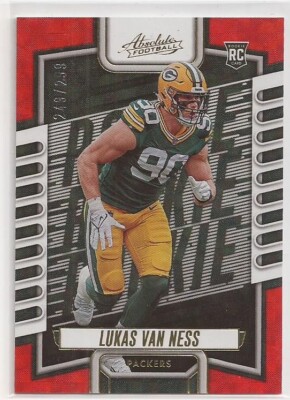 2023 Panini Absolute - Rookies Orange Spectrum #150 Lukas Van Ness / 299(RC)