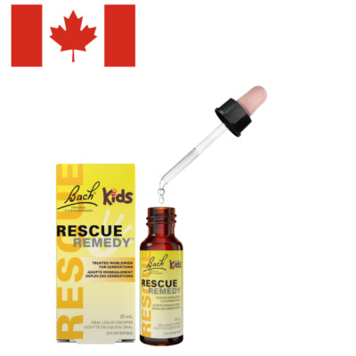 Bach RESCUE REMEDY KIDS Dropper 10mL, Natural Flower Essence, Vegan, Gluten and