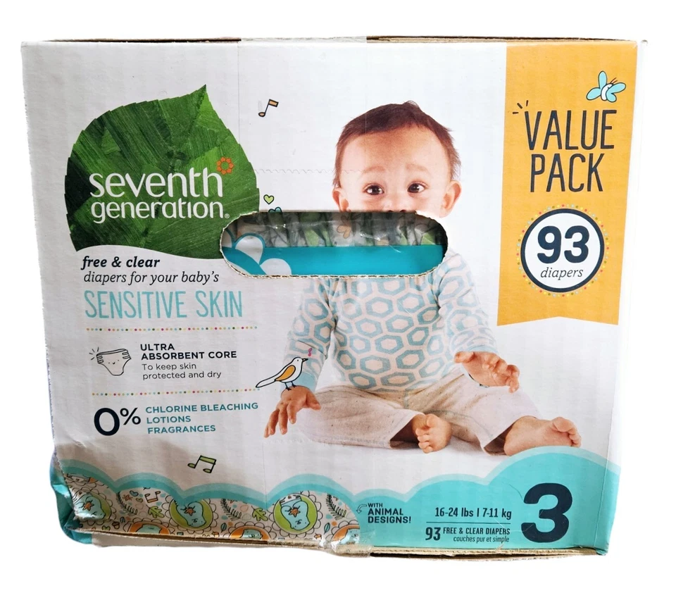 Pañales para bebé transparentes y gratuitos de séptima generación para piel sensible - talla 3 - 92 quilates Foto 4 de 4