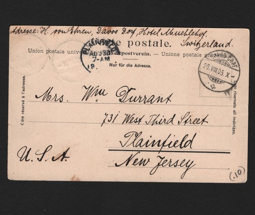 OPC 1905 Switzerland Davosersee Postcard 32648 - Picture 2 of 2