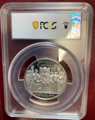 1880 COLOGNE COMPLETION MEDAL PCGS SP63 WHITE METAL - Bild 3 von 6