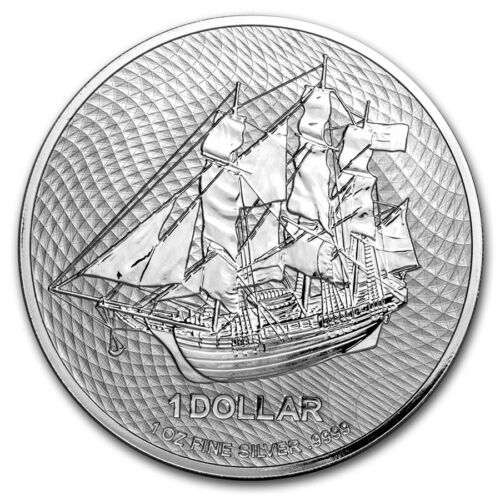 2020 Silver 1 oz Cook Islands Bounty Ship Coin