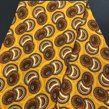 African fabric, Ankara fabric, Metallic gold glitter print fabric, oval shapes