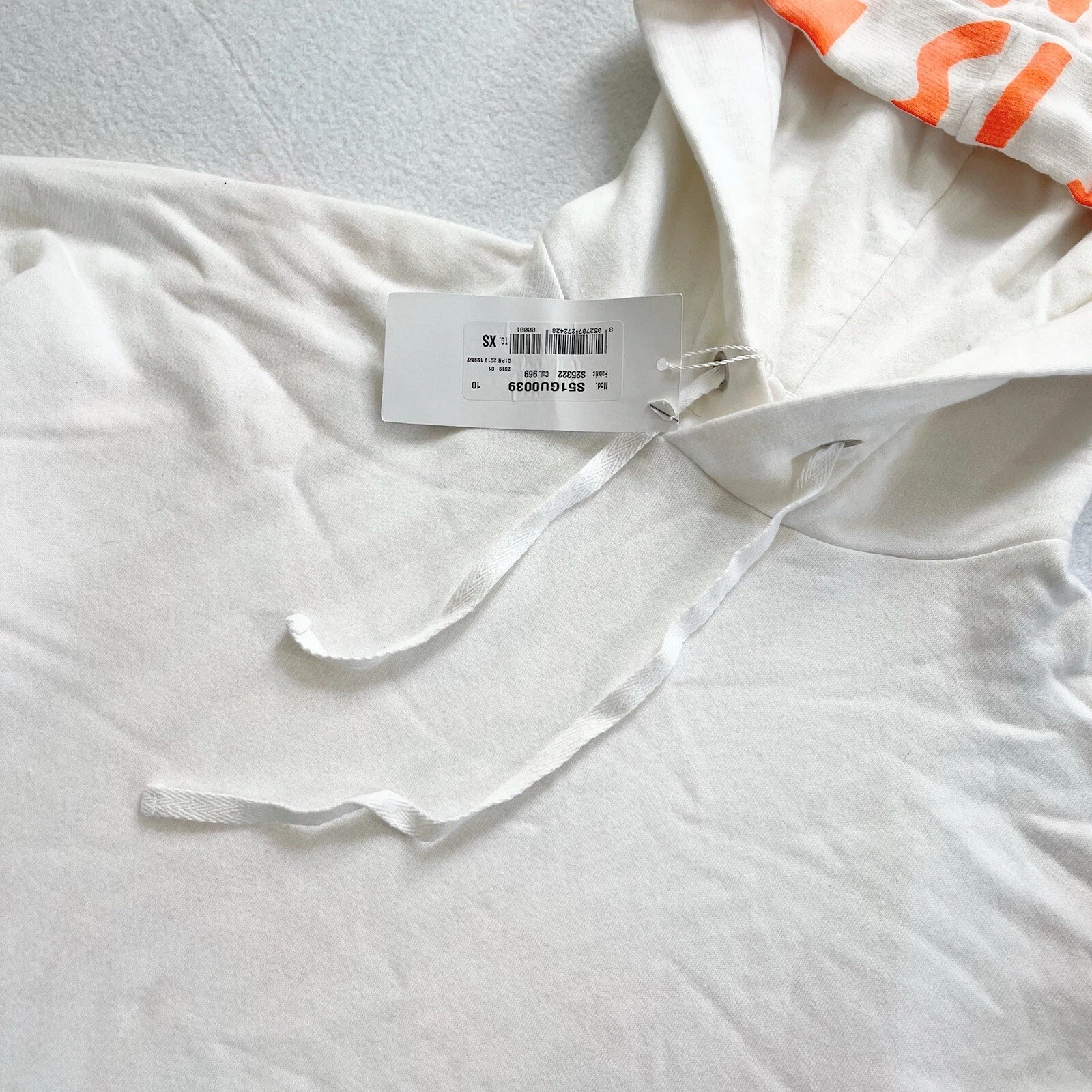 MAISON MARGIELA Felpa con cappuccio Maison Martin Margiela donna Aids stampa beneficenza bianca XS