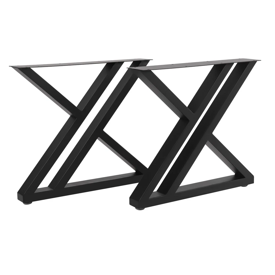 16" Par de pernas de mesa de metal resistente faça você mesmo mesa de jantar pernas de mesa de aço - Imagem 4 de 4