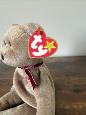 Ty Beanie Babies Signature Bear 1999 RARE, ERRORS Brown Excellent Retired Baby