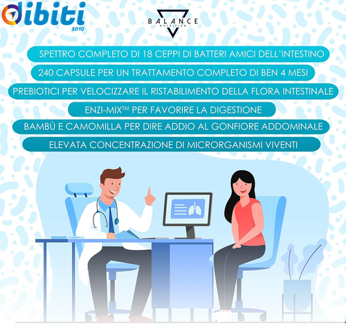 Probiotici e Prebiotici - 240 Capsule | Probiotici per Intestino | 18 ceppi batt - Foto 5 di 12
