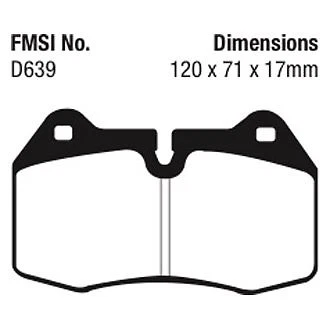 EBC DP41032R Yellowstuff Front Brake Pads for 2004-2011 Maserati Quattroporte - Изображение 4 из 4